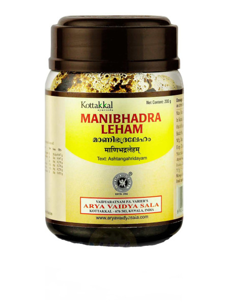 Манибхадра Лехам: для лечения тяжелых заболеваний, 200 г, производитель "Коттаккал Аюрведа", Manibhadra Leham, 200 g, Kottakkal Ayurveda