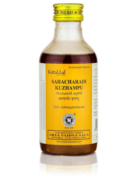 Массажное масло Сахачаради Кужампу, 200 мл, производитель "Коттаккал Аюрведа", Sahacharadi Kuzhampu, 200 ml, Kottakkal Ayurveda
