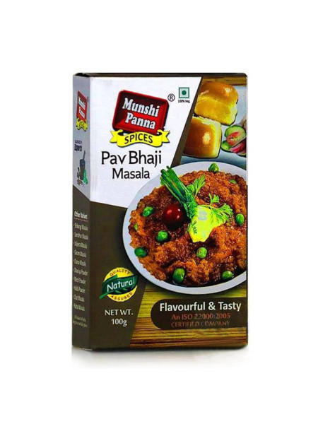 Смесь специй "Пав Бхаджи Масала", 100 г, производитель "Мунши Панна", Pav Bhaji Masala, 100 g, Munshi Panna