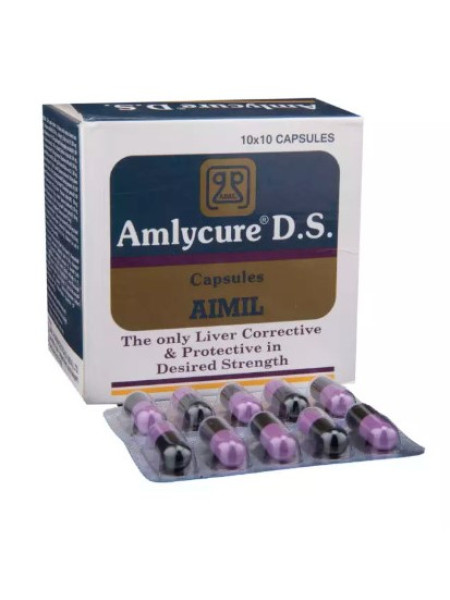Препарат для восстановления печени Амликюр Д.С., 20 капсул, производитель "АИМИЛ Фармасьютикалс", Amlycure D.C., 20 capsules, AIMIL Pharmaceuticals
