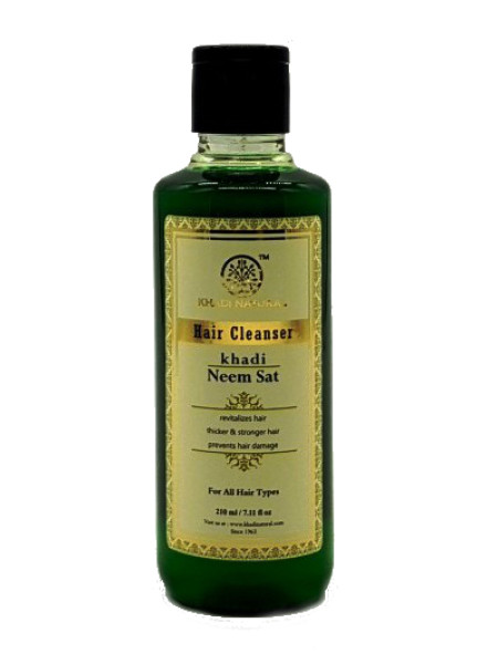 Шампунь "Ним Сат", 210 мл, производитель "Кхади", Shampoo "Neem Sat", 210 ml, Khadi