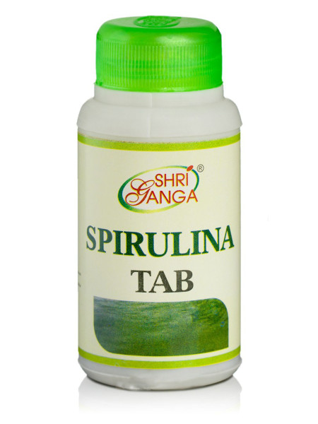 Спирулина: источник витаминов и белка, 60 таб., производитель "Шри Ганга", Spirulina Tab, 60 tabs., Sri Ganga Pharmacy