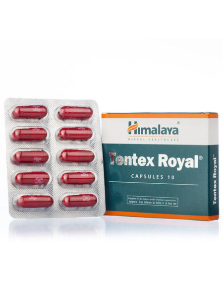 Тантекс Роял: мужское здоровье, 10 кап., производитель "Хималая", Tentex Royal, 10 caps., Himalaya
