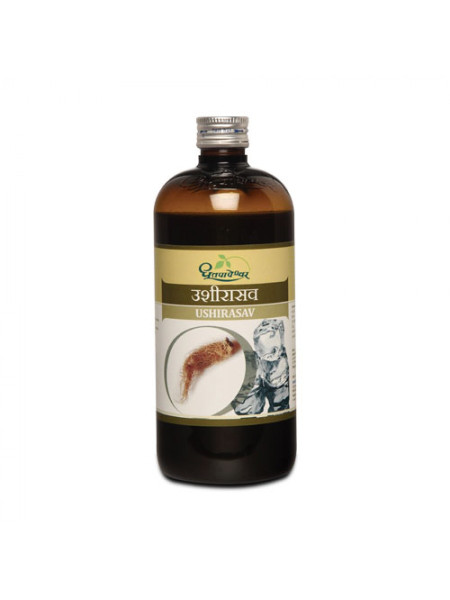 Травяной тоник "Уширасав": лечение кожных болезней, от кровотечений, 450 мл, производитель "Дхутапапешвар", Ushirasav, 450 ml, Dhootapapeshwar