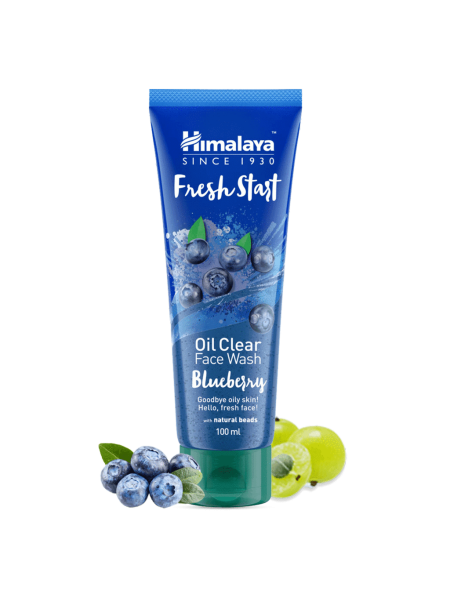 Очищающее средство для лица с голубикой Хималая, 100мл, Fresh Start Oil Clear Blueberry Face Wash Himalaya, 100ml
