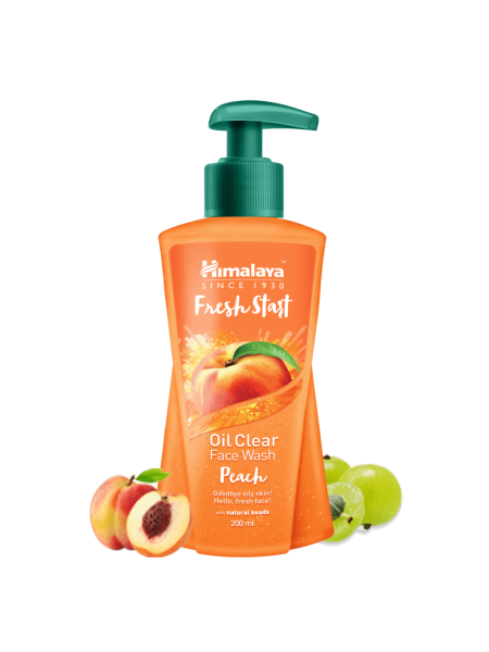 Очищающее средство для лица с персиком Хималая, 200мл, Fresh Start Oil Clear Peach Face Wash Himalaya, 200ml