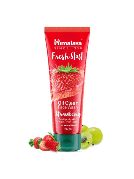Очищающее средство для лица с клубникой Хималая, 100мл, Fresh Start Oil Clear Strawberry  Face Wash Himalaya, 100ml