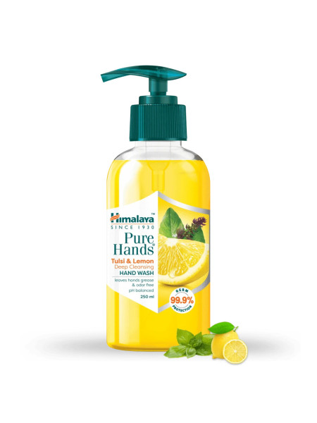 Жидкое мыло Чистые Руки: с лимоном и базиликом, Хималая, 250мл, Pure Hands Tulsi & Lemon Deep Cleansing Hand Wash, Himalaya, 250ml