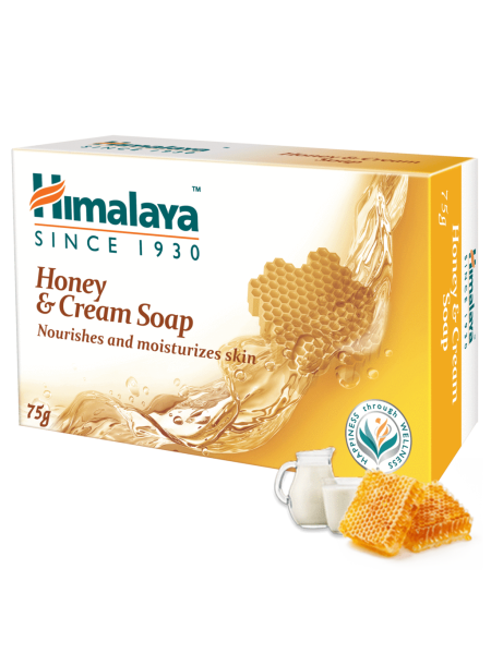 Аюрведическое мыло Мед и Сливки, производитель "Хималая", 75г, Himalaya Honey & Cream Soap 75g