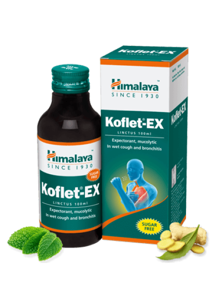 Сироп от кашля "Кофлет EX", 100 мл, производитель "Хималая", Koflet-EX, 100 ml, Himalaya