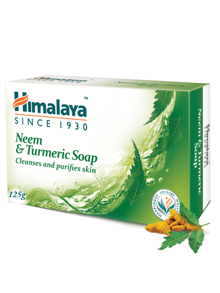 Аюрведическое мыло Ним и Куркума, производитель "Хималая", 125г, Himalaya Neem & Turmeric Soap 125g