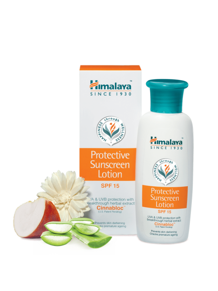 Солнцезащитный лосьон СПФ-15 Хималая, 100мл, Protective Sunscreen Lotion SPF-15, Himalaya, 100ml