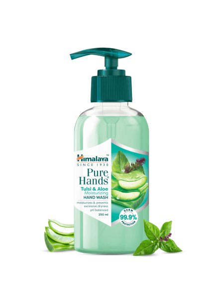 Жидкое мыло Чистые Руки: с алоэ и базиликом, Хималая, 250мл, Pure Hands Tulsi & Aloe Moisturizing Hand Wash, Himalaya, 250ml