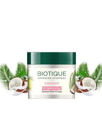 Крем отбеливающий кокос Биотик 50 г; Biotique Coconut Brightening Cream, 50g