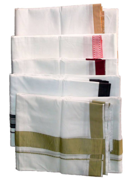 Дхоти хлопковое с каймой; Dhoti cotton 4,5 m, With borders