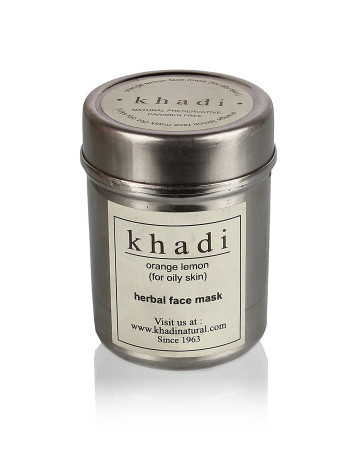 Маска для жирной кожи Khadi Апельсин & Лимон: 50 г - сияние и чистота