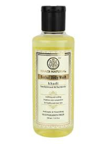 Гель для душа Сандал & Куркума Khadi: антисептик и питание без SLS/парабенов