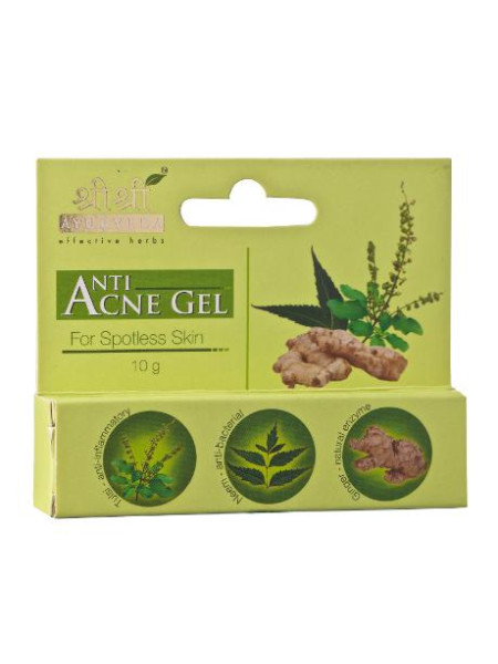 Гель Анти Акне, 10 г, производитель "Шри Шри Аюрведа", Anti Acne Gel, 10 g, Sri Sri Ayurveda