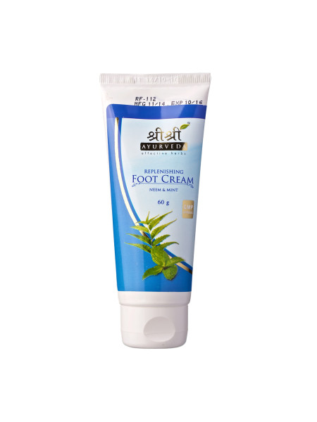 Восстанавливающий крем для ног, 60 г, производитель "Шри Шри Аюрведа", Replenishing Foot Cream, 60 gm, Sri Sri Ayurveda