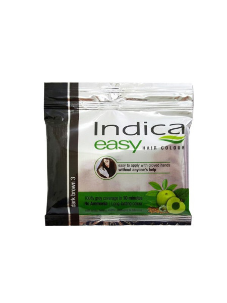 Хна для волос с амлой, шамбалой, брингараджем и гибискусом черная "Индика", 25 мл, производитель "Кевин Кейр", Herbal hair colour black Indica Easy, 25 ml, CavinKare