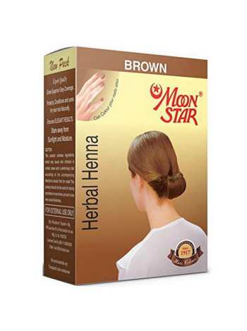 Натуральная коричневая хна для волос Moon Star (6 шт.)