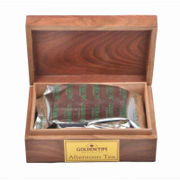 Листовой чай "Дарджилинг" в деревянной коробочке, 50 г, Darjeeling black leaf Tea wooden box, 50 g