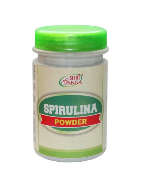 Спирулина: источник витаминов и белка, 100 г, производитель "Шри Ганга", Spirulina Powder, 100 g, Sri Ganga Pharmacy