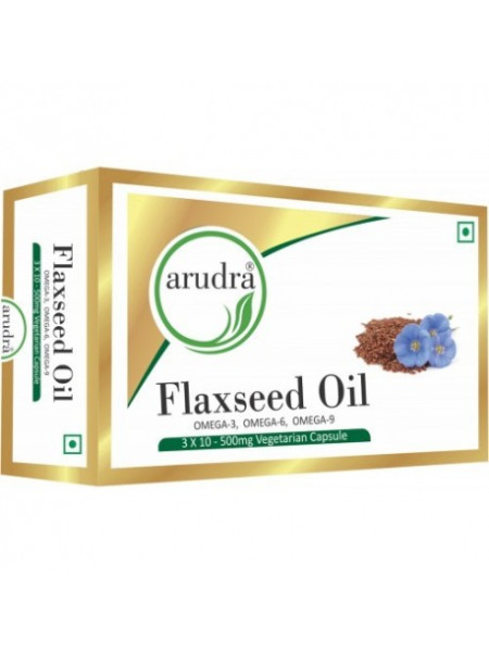 Льняное масло, 500 мг, 30 кап, производитель "Шри Шри Аюрведа", Flaxseed Oil, 500mg, 30 caps, Sri Sri Ayurveda