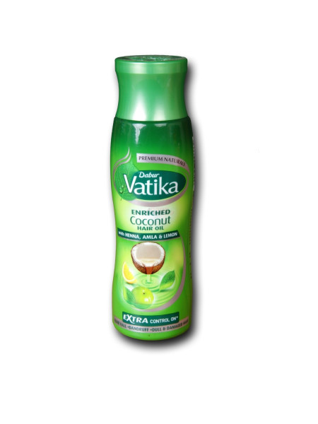 Кокосовое масло для волос "Хна, Амла и Лимон", 75 мл, производитель "Дабур Ватика", Enriched Coconut Hair Oil, 75 ml, Dabur