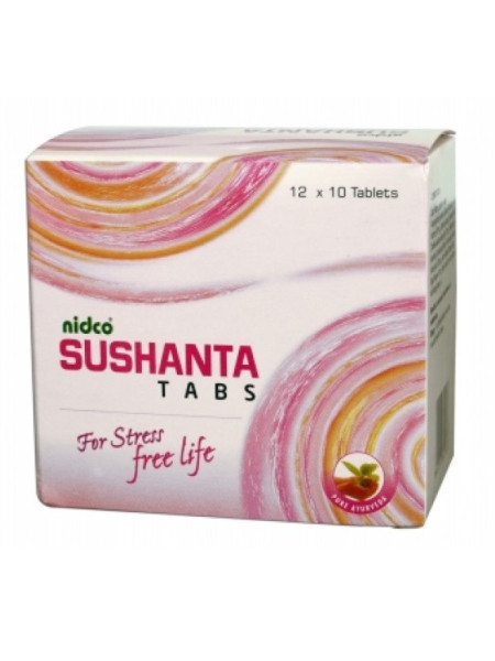 Сушанта: успокаивающее, антистресс, 120 таб, производитель "Нидко", Sushanta, 120 tabs, Nidco