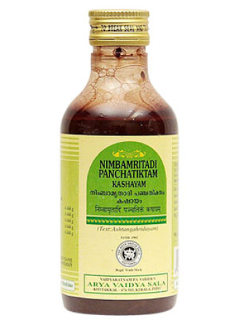 Нимбамритади Панчатиктам Кашаям 200 мл: мощное противовирусное и противовоспалительное средство от Коттаккал Аюрведа