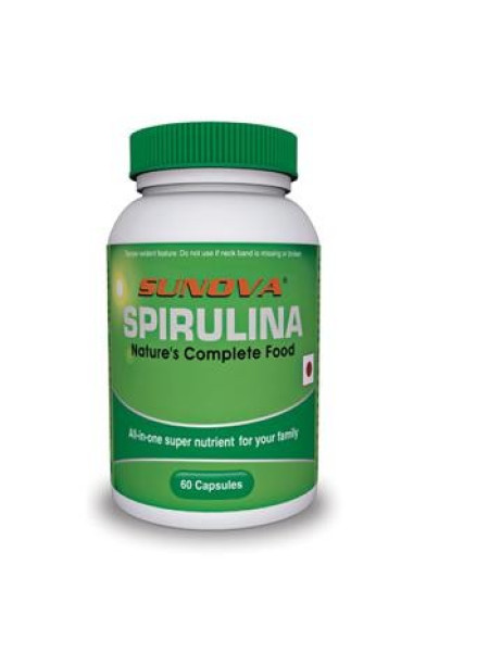 Спирулина: источник витаминов и белка, 60 кап., производитель "Сунова", Spirulina, 60 caps., Sunova