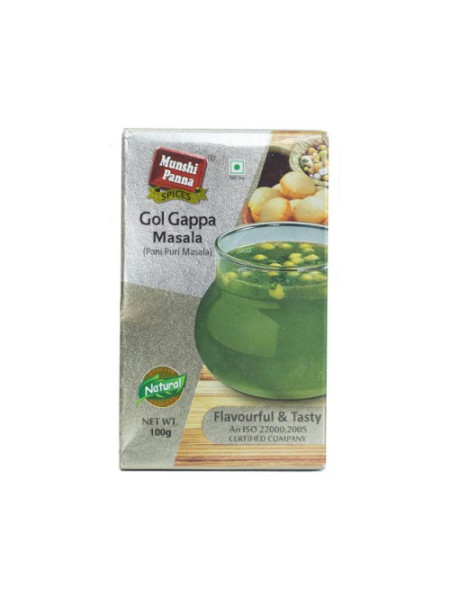 Смесь специй "Гол Гаппа Масала", 100 г, производитель "Мунши Панна", Gol Gappa Masala, 100 g, Munshi Panna