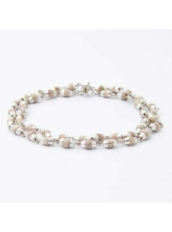 Бусы Туласи Кантхимала №3а: 6 мм, натуральный камень, серебро