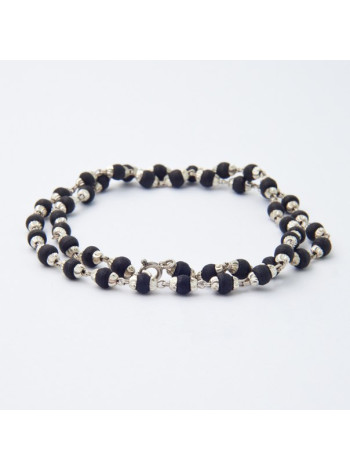 Кантхимала Туласи: элегантные черные бусины 6 мм с насечками