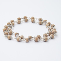 Кантхимала №7 Туласи в обрамлении 1 ряд 7 мм натуральная / Kanthimala №7 Tulasi silver 1round 7mm natural Кантхимала №7 Туласи в обрамлении 1 ряд 7 мм натуральная / Kanthimala №7 Tulasi silver 1round 7mm natural