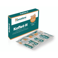 Леденцы от кашля с имбирем и медом "Кофлет-Х", 60 шт, производитель "Хималая", Koflet-H, Ginger and Honey, 60 pcs, Himalaya