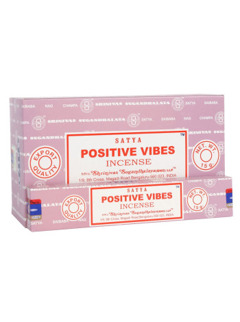 Сатья Положительные Вибрации: 12 пачек благовоний (15 г) для позитивной энергии