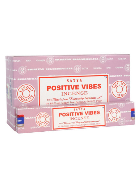 Благовония Сатья Положительные Вибрации, 15 г x 12 шт, производитель Шринивас Сугандхалая; Satya Incense Positive Vibes, 15 g x 12 pcs, Shrinivas Sugandhalaya Благовония Сатья Положительные Вибрации, 15 г x 12 шт, производитель Шринивас Сугандхалая; Satya Incense Positive Vibes, 15 g x 12 pcs, Shrinivas Sugandhalaya