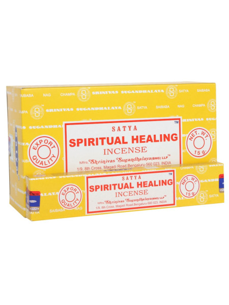 Благовония Сатья Духовное Исцеление, 15 г x 12 шт, производитель Шринивас Сугандхалая; Satya Incense Spiritual Healing, 15 g x 12 pcs, Shrinivas Sugandhalaya