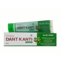 Аюрведическая зубная паста Дент Канти Алоэ Вера, 80 г, Патанджали; Dant Kanti Aloe Vera Toothpaste, 80 g, Patanjali