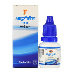 Аюрведические глазные капли Айсотин Плюс, 10 мл, производитель Джагат Фарма; Isotine Plus eye drop, 10 ml, Jagat Pharma