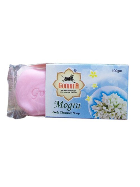 Аюрведическое мыло Могра, 100 г, производитель Гомата; Mogra Body Cleanser Soap, 100 g, Gomata