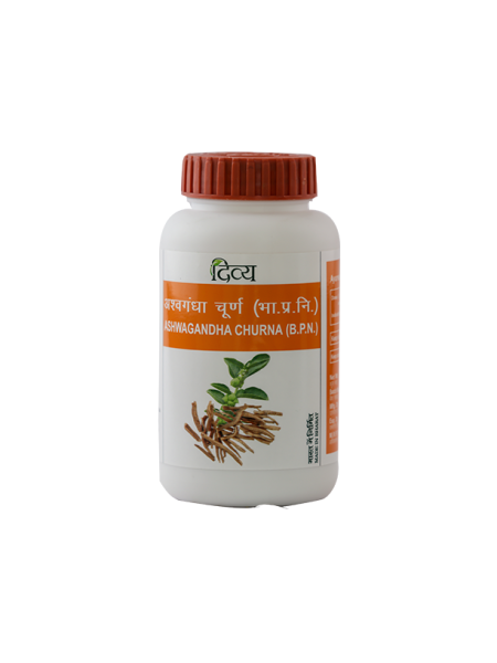 Ашвагандха Чурна, лечение проблем с бессоницей, антистресс, 100 г, Патанджали; Ashwagandha Churna, 100 g, Patanjali