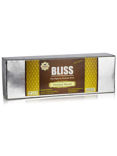 Благовония Блисс Панчгавья Премиум Масала, 200 г, производитель Гомата; Bliss Panchgavya Incence Stik Premium Masala, 200 g, Gomata Products