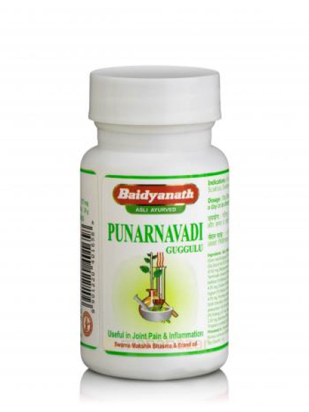 Пунарнавади Гуггул, 80 таб, производитель Байдьянатх; Punarnavadi Guggulu, 80 tabs, Baidyanath
