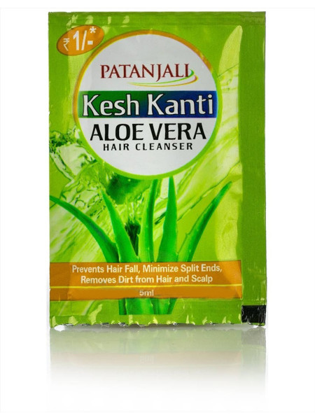 Шампунь Кеш Канти Алоэ Вера, 5 мл, Патанджали; Kesh Kanti Aloe Vera Hair Cleanser Shampoo, 5 ml, Patanjali