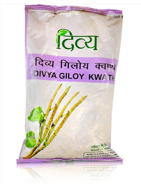 Аюрведический чай Дивья Гилой Кватх, 200 г, Патанджали; Divya Giloy Kwath, 200 g, Patanjali