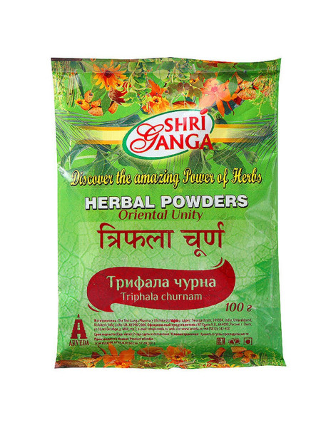 Трифала Чурна, 100 г, производитель Шри Ганга; Triphala Churna, 100 g, Shri Ganga