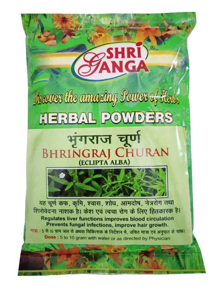 Брингарадж Чурна, 100 г, производитель Шри Ганга; Bhringraj Churna, 100 g, Shri Ganga